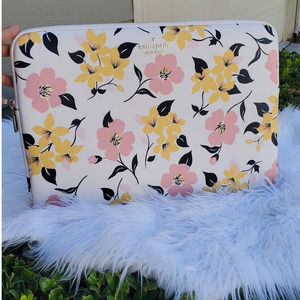 New 🎀 Kate Spade Staci laptop case sleeve lily blooms floral pink yellow